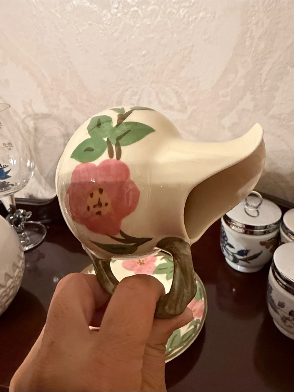 Franciscan desert rose Creamer and Saucer